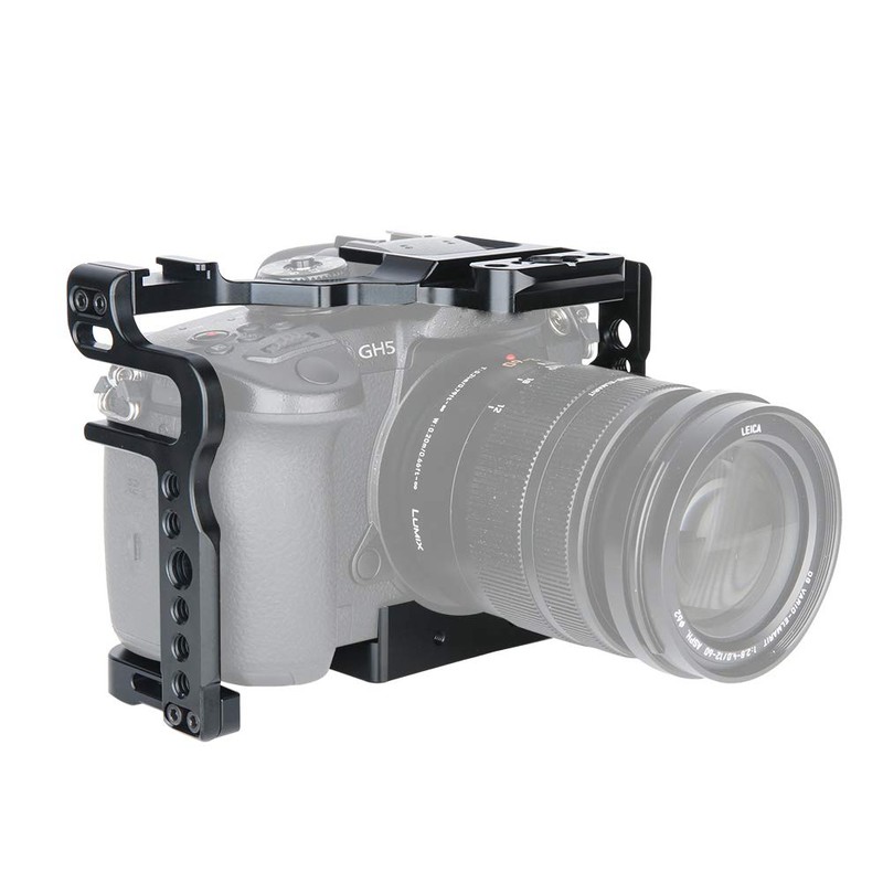 [Update Version]NICEYRIG GH5 GH5s Camera Cage with Cold Shoe NATO