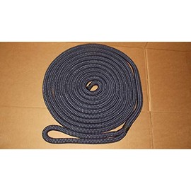 Casto Trading Co 3/4" x 15' Double Braid Dock Line, Navy