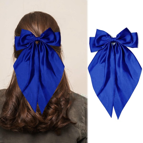 Blue Hair Bows for Women Girls, Oversized Large Coquette Bow