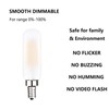 T6 Edison Bulb 60W/6W 3000K Soft White Modern Chandelier Bulbs,