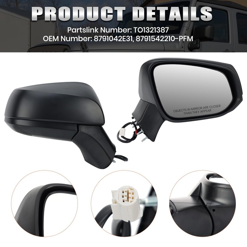 Right Passenger Side Mirror Compatible with Toyota RAV4 2019 2020