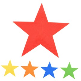 Kisangel 5pcs Landmark Mat Sports Rug Spots Sports Outside Rug Sports Exercise Markers Star Spot Marker Football Disc Vinyl Spot Markers Golf Card Holder Pentagram Child PVC Floor