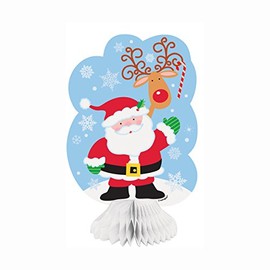 8" Mini Santa Christmas Centerpiece Decorations, 3ct