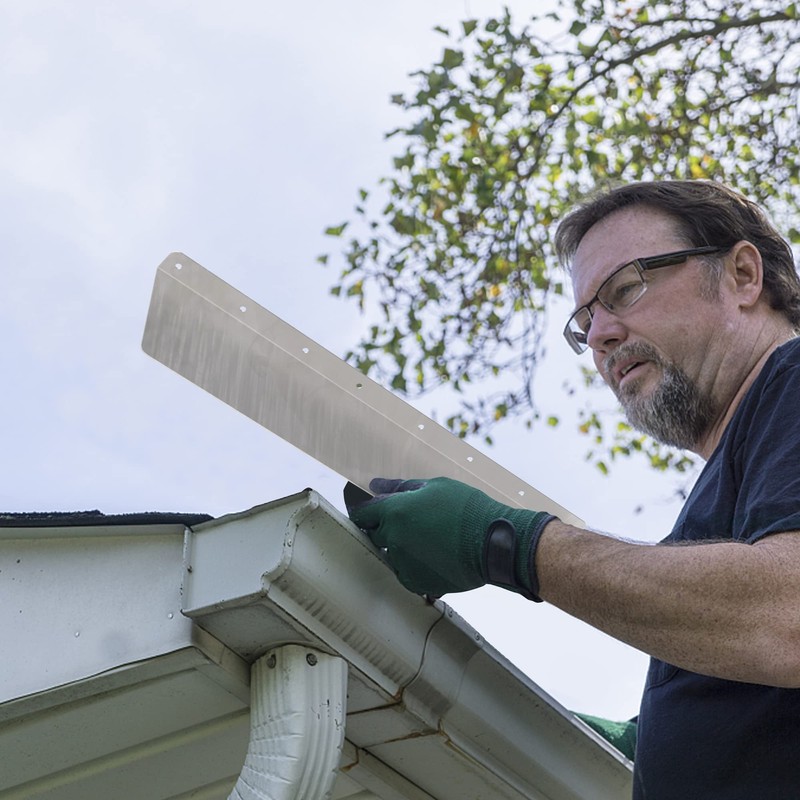 4 Pcs Gutter Valley Splash Guard,Straight Rain Diverter Roofing Gutter