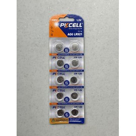 PKCELL 10 Pack AG6 LR69 371 LR921 1.5V Alkaline Battery for Watch Lighter US Free ship