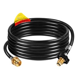 GasSaf 20 FT Propane Hose, Propane Connect Hose for RV to Gas Grill, Fits All 1Lb Portable Gas Appliances for Weber Q Grills, Coleman Stoves, Blackstone Griddles & More