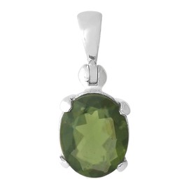 Starborn 8x10 mm Faceted Moldavite Pendant
