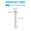 PATIKIL 1/4-20x2-1/4" Button Head Socket Cap Screws, 10 Pcs 304