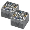 Aokeyee Shoe Organizer for Closet,2 Pack Foldable Shoe Storage Organizer