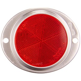 Peterson Manufacturing V472R Red 3" Aluminum Oval Reflector