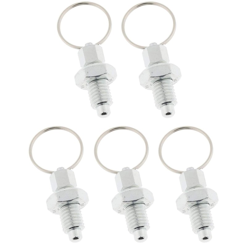 POFET 5pcs Stainless Steel Non Lock-Out Indexing Plunger with Pull