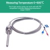 Twidec/2M NPT 1/2"inch Pipe Thread (6X50MM) Temperature Sensor Probe Two
