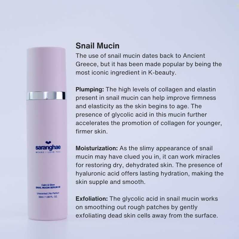 Love Saranghae Calm & Glow Snail Mucin Serum 96 –