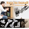4 Pieces 105° Hinge with Damper, Standard Hinge for Kitchen