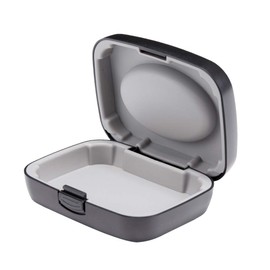 Hearing Aid Case Hard - Portable Protective Storage Case for BTE CIC IIC ITE (Black)