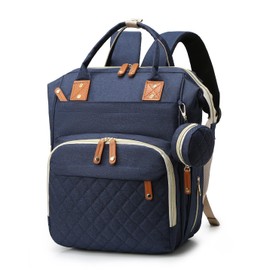 GLIXAVIA Baby Diaper Bag, Diaper Backpack, Mommy Bags with Multiple Pockets – Well-Designed, Spacious & Convenient for Parents,Waterproof, Blue