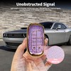 Erivis Bling Key Fob Cover with Heart Keychain for Jeep/Dodge/Chrysler