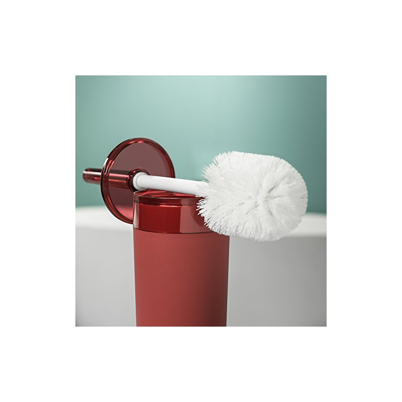 Sealskin Bloom Toilet Brush and Holder, ABS, Red, 10.5 x