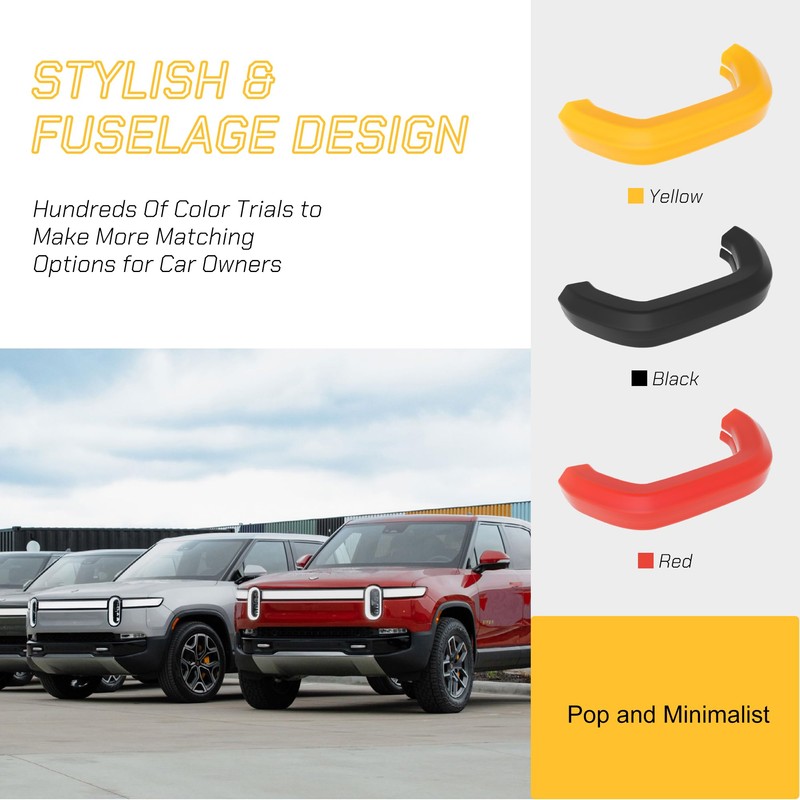 SNOQUEEN 2 Pack Tow Hook Covers Compatible with Rivian R1T/R1S