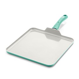 GreenLife Soft Grip Healthy Ceramic Nonstick, Griddle Pan, 11", Turquoise