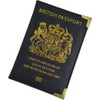 ORCHIDS British Passport Wallet PU Leather Passport Holder Cover for