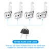 PATIKIL Cabinet Locks 3 Pcs 1-3/16" (30mm) Cam Locks Zinc