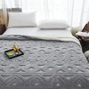 Large Bohemian Bed Blanket 80'' × 90'', Light Grey