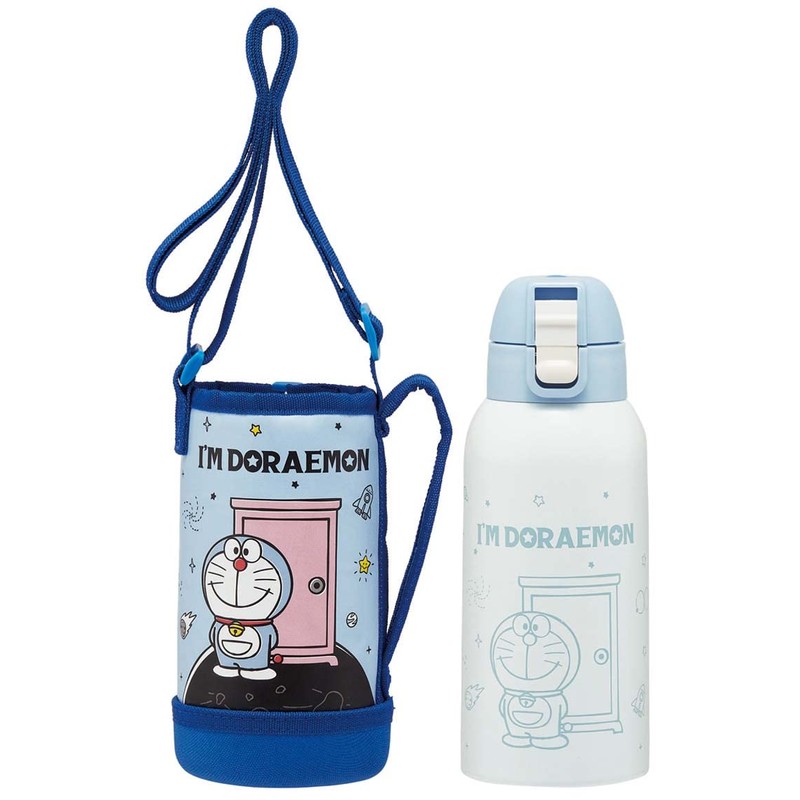 Skater KSTCH6-A Doraemon Space Sanpo Water Bottle, 20.1 fl oz