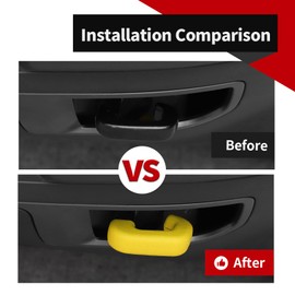 Voodonala for Ford Bronco Sport Front Tow Hook Cover Car Tow Hooks Protector Compatible with Bronco Sport 2021-2024(Yellow,2pcs)