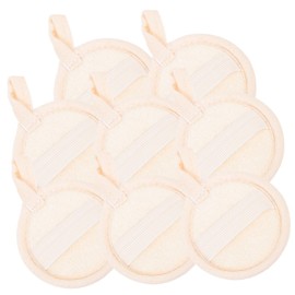 OHPHCALL 8pcs Natural Loofah Exfoliating Pads for Gentle Facial Cleansing and Makeup Removal Soft and Safe for All Ages for Daily Skin Care Routine