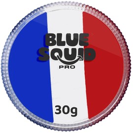 Blue Squid Pro Make-Up Face Paint and Body Paint - Red & White Split (30 g), Face and Body Paint for Adults, Children, Fancy Dress and SFX