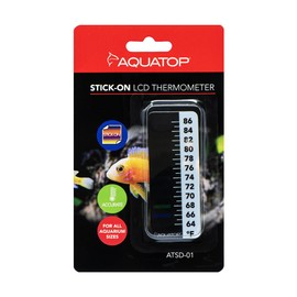 AQUATOP Stick-on LCD Thermometer 1 x 2.5 inches, 64-86°F, ATSD-01