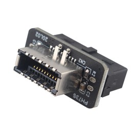 HALJIA USB 3.0 19 Pin to Type E Adapter Vertical USB 3.1 3.2 Type C Front Panel Socket Internal Header to 19 Pin converter for Motherboard Connector Riser