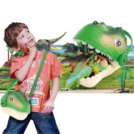 NayMu Toys Dinosaur Head Box with Dinosaur & Prehistoric Figures, Toy for 3-5 Years Old Kids