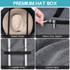 SLEEPING LAMB Hat Box for Travel and Storage, Collapsible Cowboy