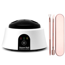 Electric Nail Soaking Bowl, Nail Soak off Bowl Manicure Nail Soaker with Gold Cuticle Pusher for Acrylic Nail Polish Remover