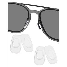 2 Pairs Replacement Nose Pads Nose Piece for Costa South Point/Flagler/Ponce/Fernandina/Shipmaster/Wader/Peli; for Oakley Cartridge/Spindle/Latch Key/Diecutter/Latch Alpha/Lugplate Glasses, Clear