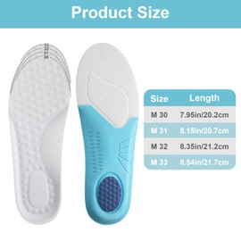 WLLHYF 2 Pairs of Shoe Insoles for Children, Tailored Shoe Insoles for Children, Breathable Foam Children's Shoe Insoles, Prevent Blisters, Calluses, Comfortable (21.7 cm)
