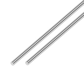 Awclub 304 Stainless Steel Round Rod 8mm x 300mm, 2pcs Metal Solid Shaft Rods Lathe Bar Stock for Industry, Metal Working Hobbies and DIY Craft