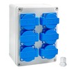 Wall Distributor Power Distributor 6 x 220 V, Waterproof Class