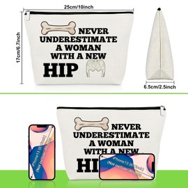 Hip Replacement Recovery Gift Makeup Bag Surgery Recovery Gifts for Women Injury Get Well Soon Present New Hip Joint Cosmetic Bag for Family Friends Surgery Patients from Nurse Doctor Travel Pouch