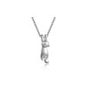 JOYID Cute 3D Solid Cat Pendant Necklace Sweet Tiny Kitty