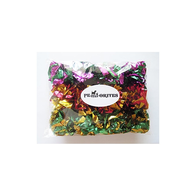 PETFAVORITES Original Mylar Crinkle Balls Cat Toys - 12 Pack
