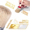 PENNELLIFICIO 2000 Oval Brush, Wooden Handle, Size 10, Wood, Brown,