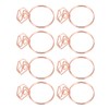 100Pcs Cute Paper Clips Ring Style Anti Slip Sturdy Electroplated