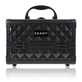 SHANY Chic Makeup Train Case Cosmetic Box Portable Makeup Case Cosmetics Beauty Organizer Jewelry storage with Locks, Multi trays Makeup Storage Box with Makeup Mirror - Twilight