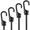 ZHOUBIN 32 Inch Black Bungee Cords with Hooks Heavy Duty,