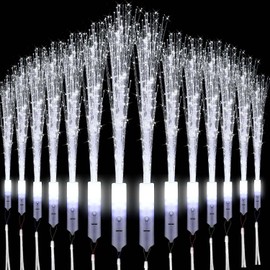 Fibreglass Light Stick, 24 Pieces LED Light Duster White, Fibreglass Lamp, Glow Stick Glow in the Dark, Light Sticks, Wedding Fibreglass Lamp for Wedding Parties, Party Bags, Children's Birthday