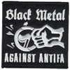 Black Metal against Antifa Embroidered Patch 10 x 10 cm