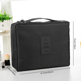 Travel Cosmetic Storage Makeup Bag Folding Toiletry Wash Organizer Pouch, Lightweight & Spacious Design, Durable Toiletry Wash Pouch